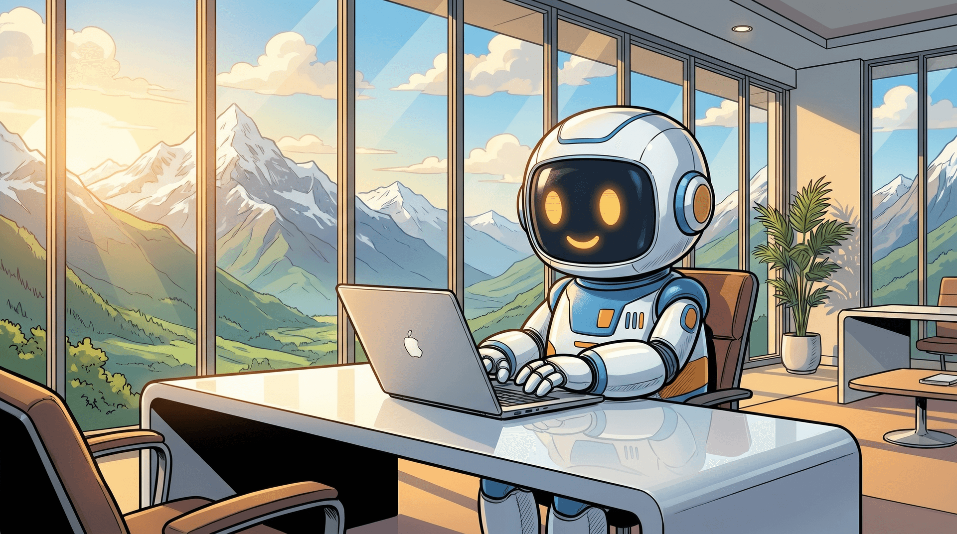 Bibby AI working in a mountain view office