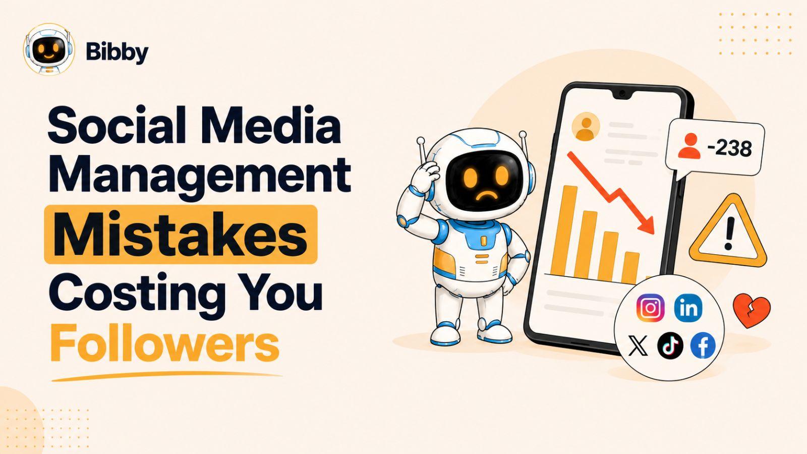 25 Social Media Management Mistakes Costing You Followers (And How to Fix Them)