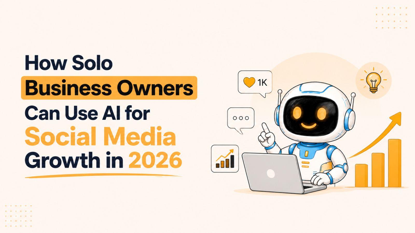 How Solo Business Owners Can Use AI for Social Media Growth in 2026