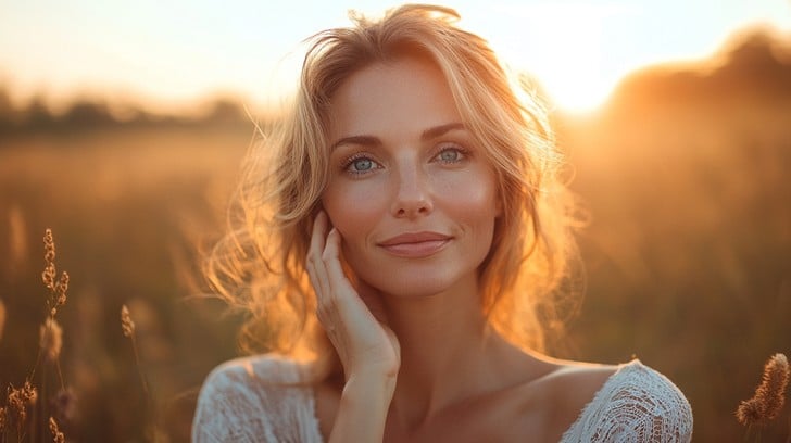 Golden hour portrait photography