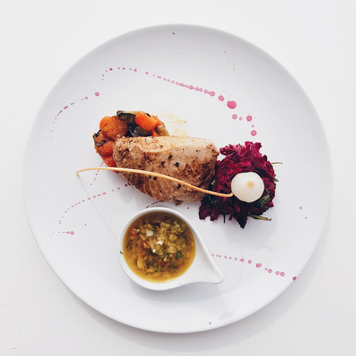 Gourmet plated dish